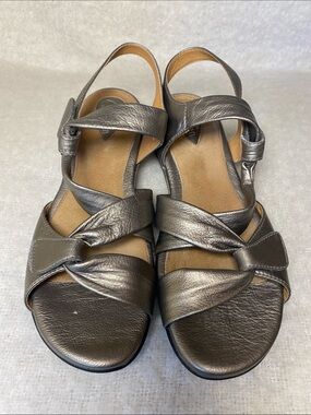 Clark’s Women's Metallic Slingback Leather Sandals